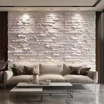 Factory Price Wall Cladding Pu Culture Stone 3d Mushroom Stone Pu Faux Stone Wall Panel for Decoration-海智集-