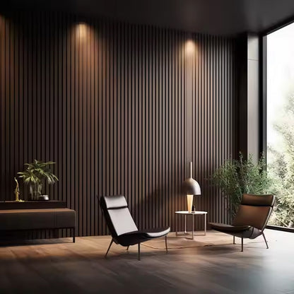Cheap Interior Pvc Wall Panel 3d Fluted Wpc Wall Panel Waterproof Wpc Wall Panel Led for Indoor Decoration-海智集-