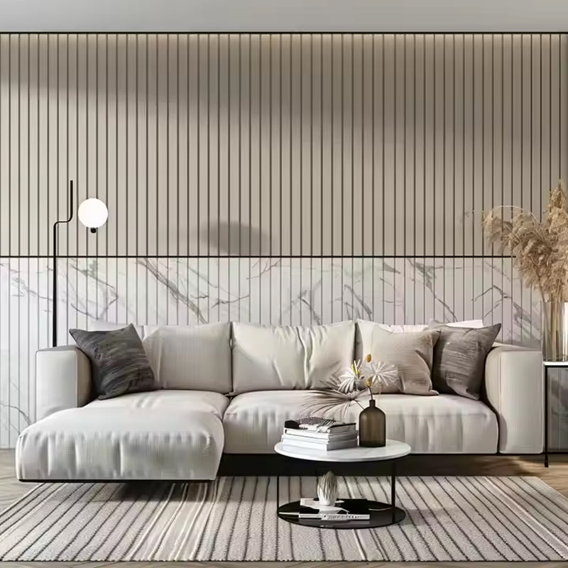 Factory Waterproof Laminated Eco-friendly Pvc Ceiling Panel for Bathroom Wpc Fluted Wall Panel-海智集-