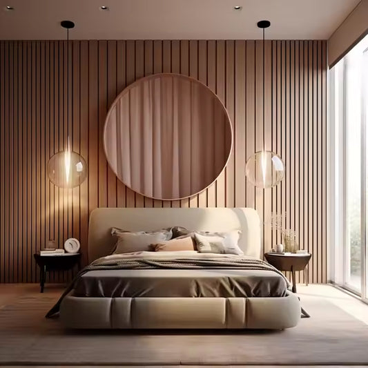 Luxury Pvc 3d Wave Fluted Accent Wood Wpc Fluted Indoor Interior Wall Panel Board Cladding-海智集-