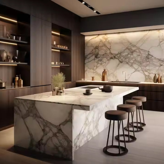 SPC Wall Panel Decoration Marble Wpc Interior Wall Board with Black Color-海智集-
