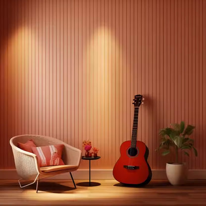 Home Interior Waterproof Fluted Wall Panel Wooden WPC Composite Wall Cladding Panel Board Slat-海智集-