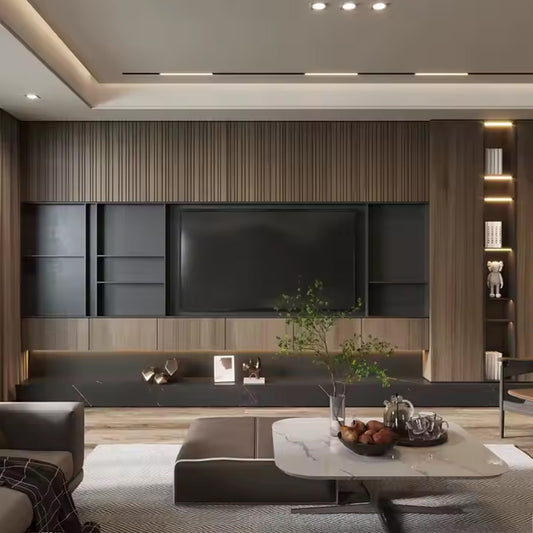 Popular Factory WPC Wooden Wall Panels Boards for TV Wall Background Decoration-海智集-