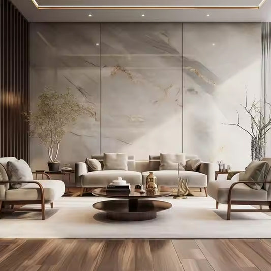 High Glossy Waterproof Marble PVC SPC Wall Panels for Indoor Decoration-海智集-