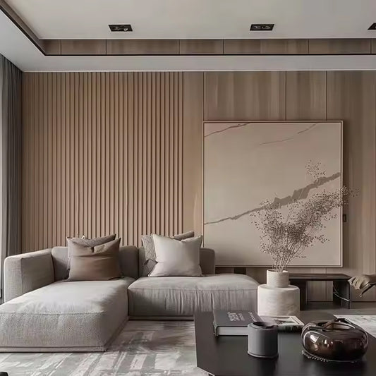 Decorative Wpc Integrated Wallboard Other Boards Easy Quick Installation Bamboo Fiber Modern Villas Luxury Villa Mdf Wall Panels-海智集-