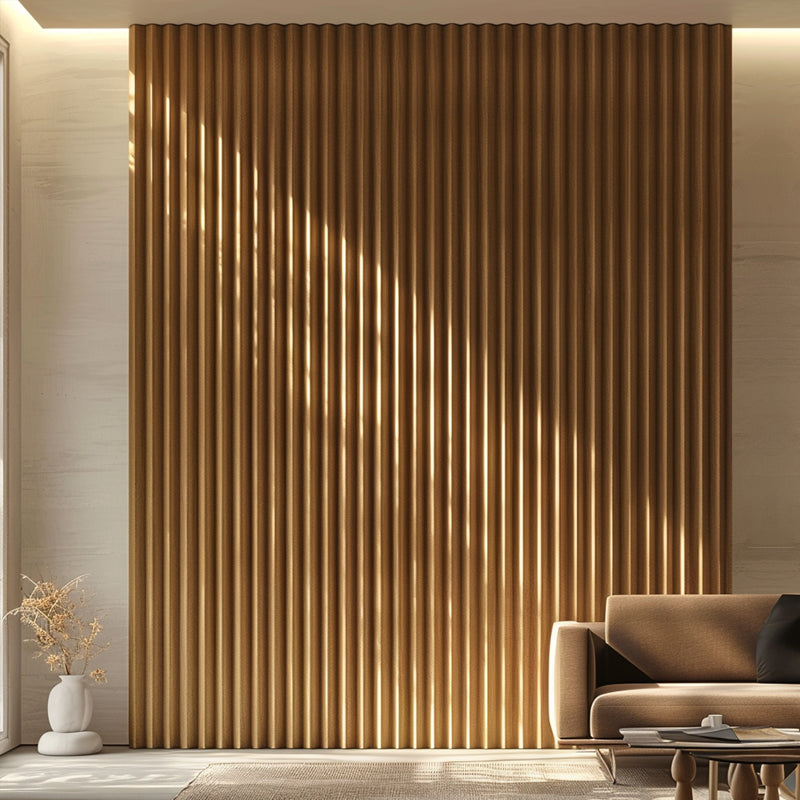 DESIGN Oushe Acoustic Panel Sound-absorbing Wall Panels for Indoor New Wood Fluted 3D Decorative Acoustic Wall Panels-海智集-