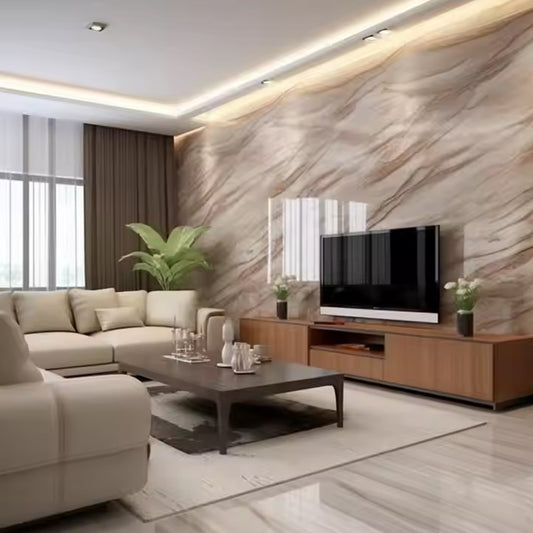 Cheap Factory Price Glossy Pvc Marble Sheet Uv Board Spc Indoor Wpc Fluted Wood Interior Wall Panel-海智集-