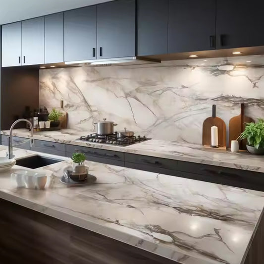 Marble Interior Decoration Stone Pvc Plastic Indoor Wall Panel SPC Board Embossed Sheet-海智集-