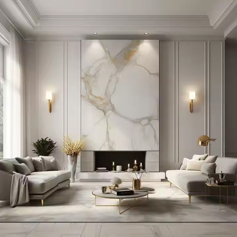 Spc Marble Plastic 3d Tiles Modern Design Decorative Laminate Wall Panels-海智集-