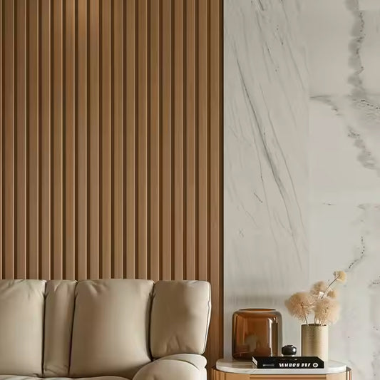 Interior 160*24mm Mobile Home Decoration Fast Installation 3D Fluted Wall Panels Wpc Wall Panels Louvers-海智集-