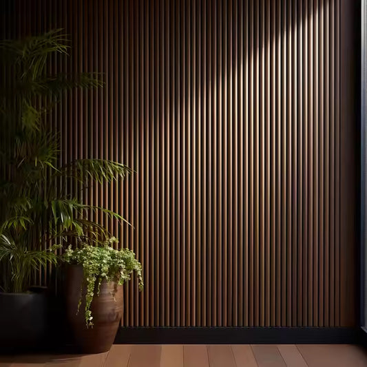Anticorrosion Durable Wood Plastic Composite Indoor Interior Wall Panels 3D Louvre Fluted Wpc Wall Board-海智集-