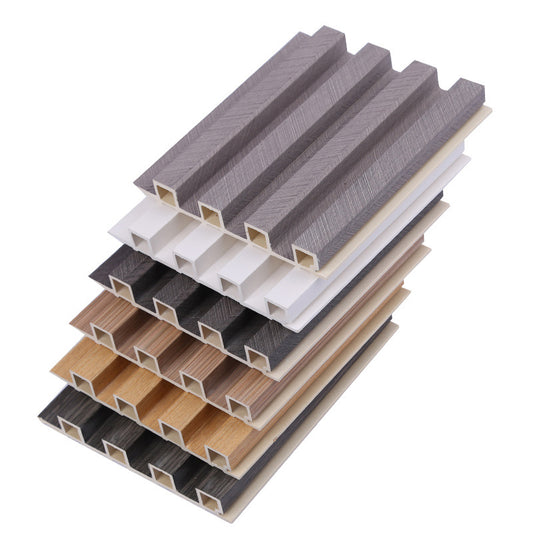 Modern Design Water Proof WPC Wall Cladding Wood Plastic Composite 3D Grille Panel for Interior Wall-海智集-