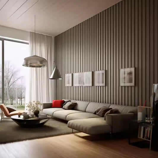 Wood Paneling Interior Decor 3d Polyurethane Wpc Fluted Ps Wall Siding Panels With Led-海智集-