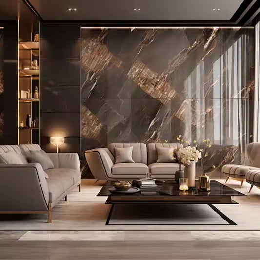 Construction & Real Estate Wallpapers/Wall panels Wall Panels & Boards Wholesale Price High Glossy Marble PVC Sheets Carbon Slate Wall Panels Board Interior Decoration-海智集-