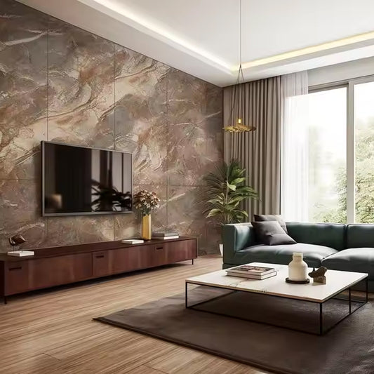 Hot Sale Marble Faux Interior Wood Marble 3d Modern Fluted Wall Panel White Board-海智集-