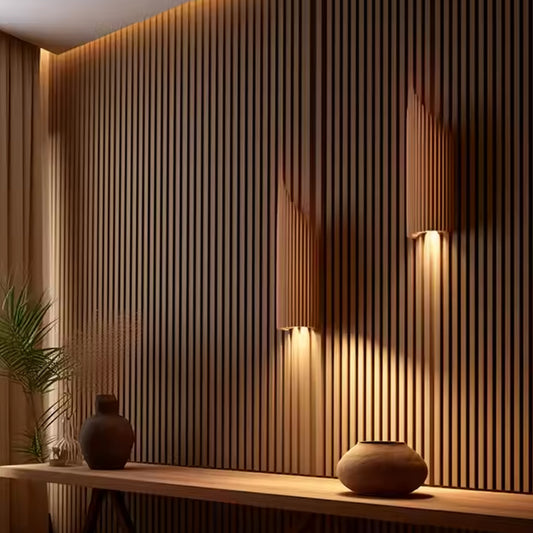Indoor Wpc Fluted Interior Wainscot Mdf Decorative Wall Panel Wood Tv Wall Panels 3D Wood Panels-海智集-