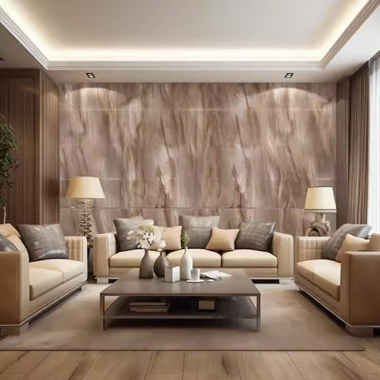 OEM Factory Partition Fluted Wpc Cladding Office Wood Plastic Marble Spc Wall Panel Decoration-海智集-