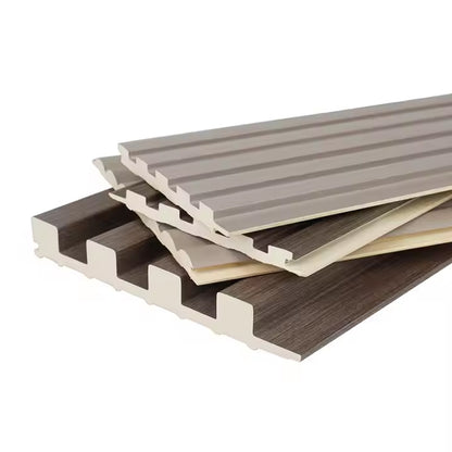 3d Interior PVC Fluted SPC Wall Board Waterproof WPC Wall Panel for Indoor Decoration-海智集-