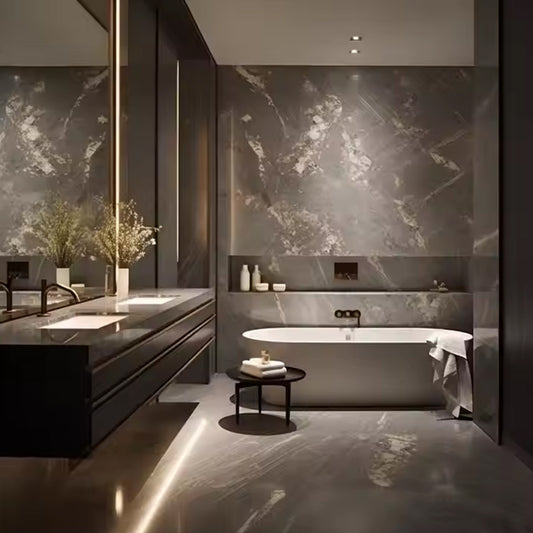 Hot Sale Wall Spc Wpc Sheets Waterproof Plastic Marble Alternative Pvc Marble Panels-海智集-