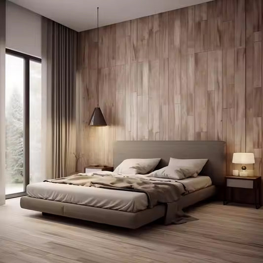 Wpc Pine Wood 3d Wave Wall Panels for Home Wall Decoration Wall Decor Panel Cork Solid-海智集-