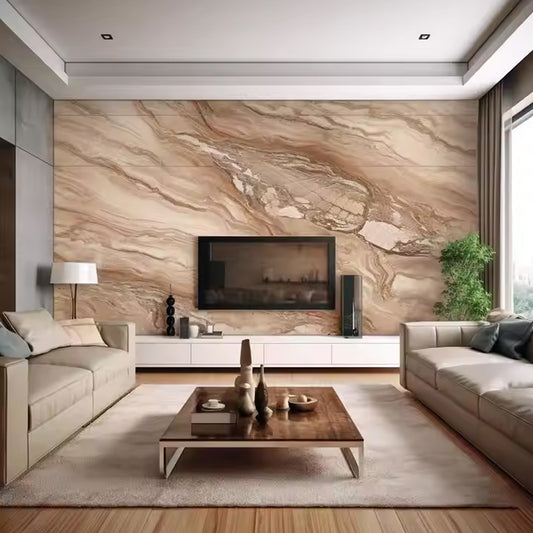 Luxury Vinyl Interior Fluted Spc Pvc Wpc Decorative Ps Marble 3d Wall Panel Indoor Decor Wall Board-海智集-