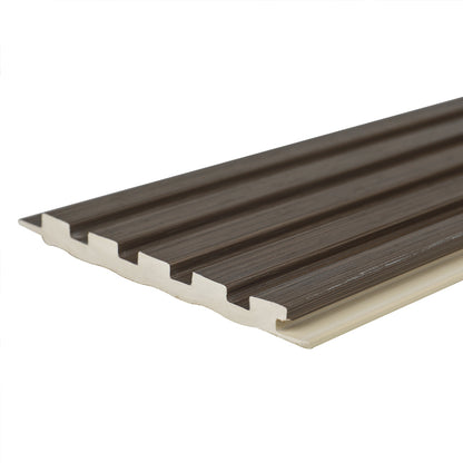 New Design Wooden Grain Waterproof WPC 3D Fluted Wall Panels Designs for Interior Decor Easy Install-海智集-