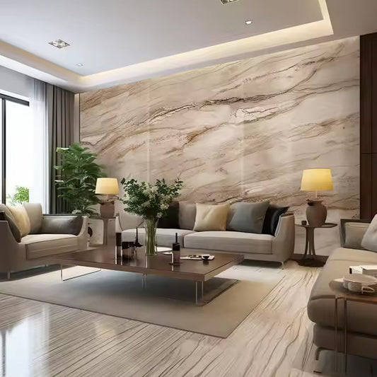 Led Floral Accent Fluted Marble Uv Sheet Pvc Interior Spc Wpc Wall Panel Indoor and Boards-海智集-