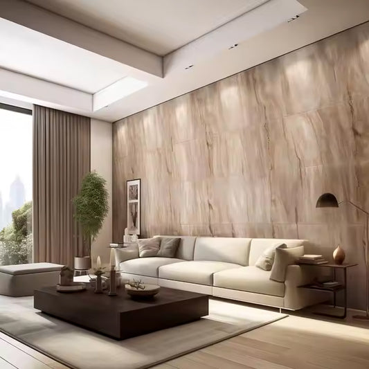 New Art Carving Leather Panel Plastic 3d Sticker WPC SPC Marble Wall Panels-海智集-