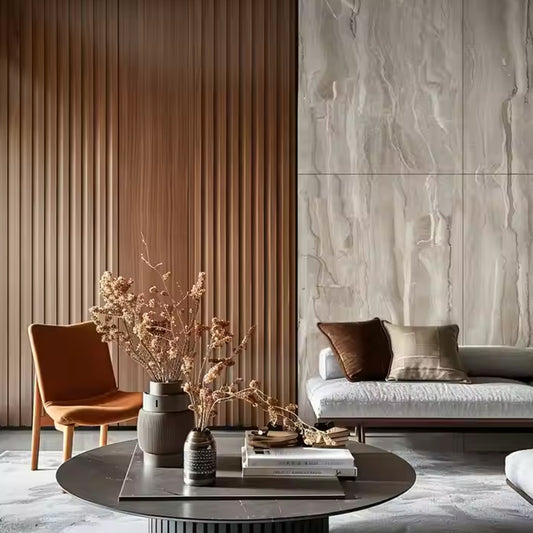 Interior Wall Cladding Wood Grain Interior Wpc Sheet Timber Composite Facade Slat Wpc Wall Panel Louvers-海智集-