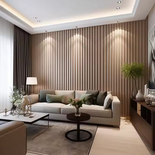 3 D Wood Decoration 3d Wallpaper Veneer Slats Wooden Wall Panel Decor Interior Fluted Panel-海智集-