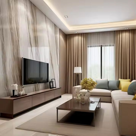 Flooring Marble Waterproof 6mm Spc Vinyl Floor Glass Decorative Interior Pvc 3d Fluted Wpc Wall Panel-海智集-