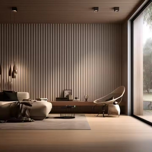 Integrated Wpc Wall Panel Interior Wall Cladding Wpc Integrated Wallboard Movable Fluted Wall Panels Board-海智集-