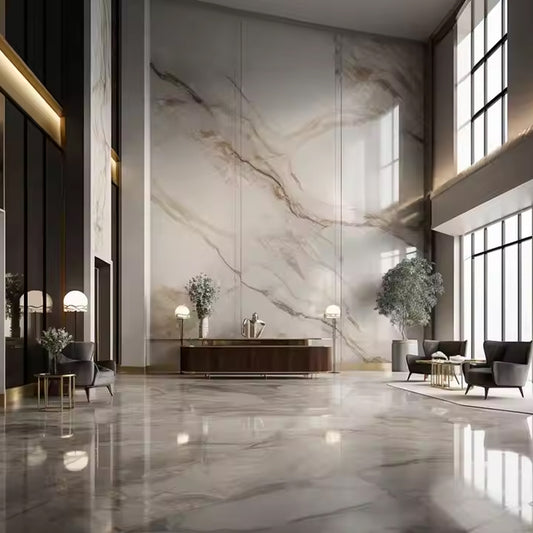 Waterproof Plastic 3D Interior Spc Marble Wall Tiles Wood Large Decorative Wpc Wall Panels Board-海智集-