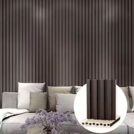 Wpc Interior Engineered Wooden 3d Wall Panel Solid Plastic Waterproof Fluted Wall 500 Meters Moq-海智集-