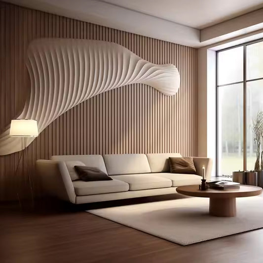 Interior Wood Plastic Composite Cladding Fluted Wpc Wall Panel Sheet Indoor-海智集-