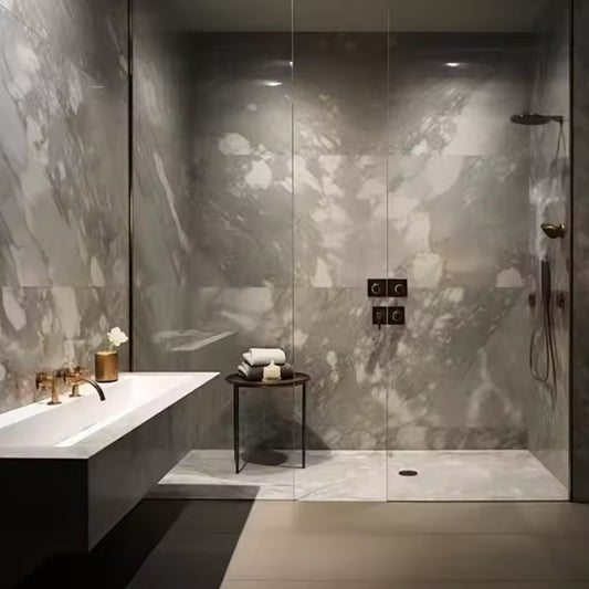 Decorative Marble Water Resistant Wpc Spc Pvc Panel Oushe for Bathroom Wall Panels-海智集-