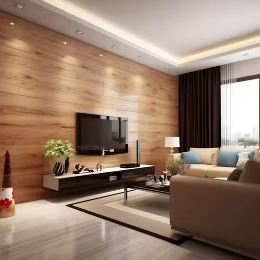 Wholesale Price Wpc Cladding Indoor Laminate Wood Wall Panel Board Ceiling Decoration Wallpaper 3d Wall Panels Pvc-海智集-