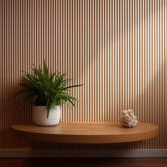 Factory Indoor Decor Wood Plastic Composite PVC Coating Cladding Fluted Wall Board WPC Interior Wall Panel-海智集-