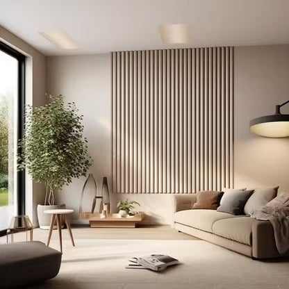 Interior Decoration Fluted Great Wall Panels Decorative Wood Alternative Wpc Wall Panel Board Tiles-海智集-