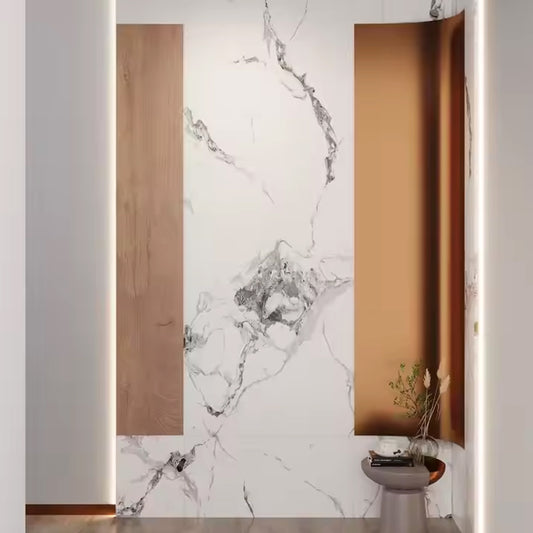Hotel WPC Ceiling Wood Wall Paneling Interior Decor Oak Plastic Spc Marble Pvc Wall Panel Board-海智集-