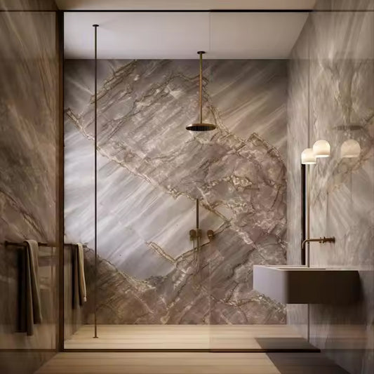 Hot Sale Marble Pattern PVC Indoor Use Spc Vinyl Self Adhesive WPC Plastic Wall Panel Board Covering-海智集-