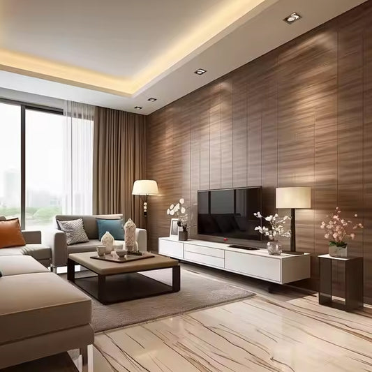 Tv Black Color Pvc Cornice Ceiling Interior Plastic WPC Wood Wall Panel Decoration Board-海智集-