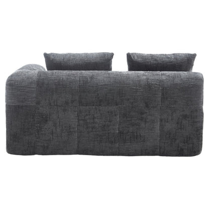 UNITED WE WIN Chenille Loveseat Sofa,Minimalist Modular Couches Sleeper for Living Room Bedroom Apartment Lounge-海智集-Default-