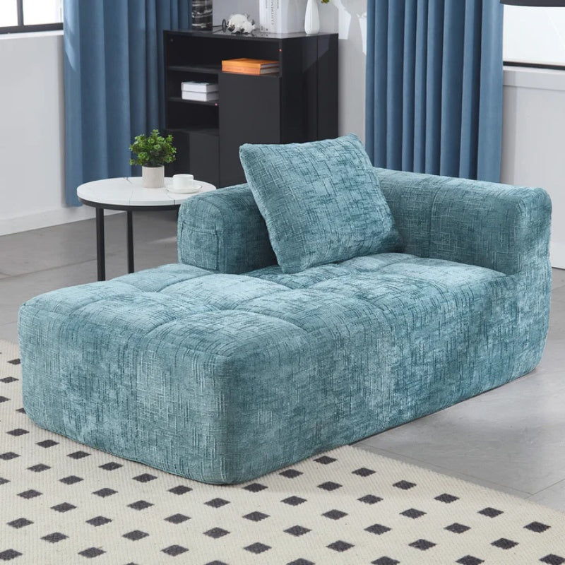 UNITED WE WIN Chenille Loveseat Sofa,Minimalist Modular Couches Sleeper for Living Room Bedroom Apartment Lounge-海智集-Default-