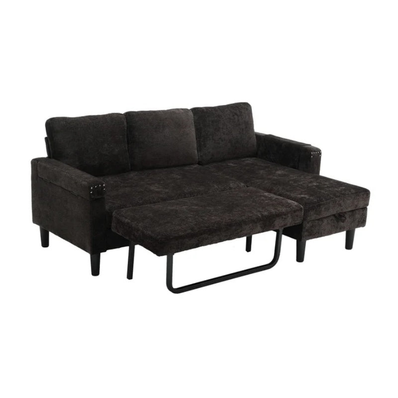 UNITED Sectional Sofa Reversible Sectional Sleeper Sectional Sofa with Storage Chaise-海智集-Default-