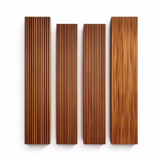 Hot Selling Oushe Wpc Fluted Board Interior Giant Waterproof Decorative Bamboo Wood Fiber Indoor Wall Panel-海智集-