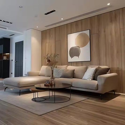 Interior Decorative Material Wooden Wall Panel Eco-friendly Wood Board PVC WPC Wall Panel-海智集-