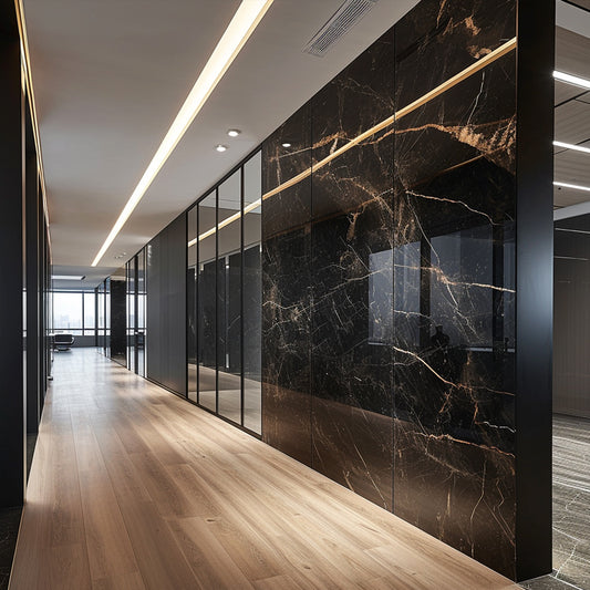 Pvc Wand Paneel Moule Panneau Mural 3d Wpc Marble Black Wall Panel Board-海智集-