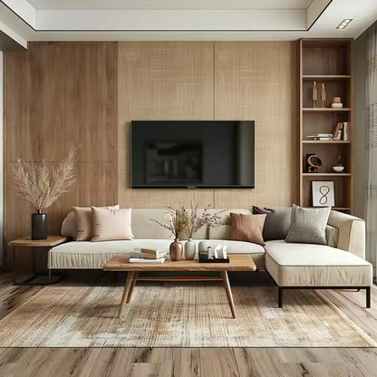 Low Priced Indoor Wood Plastic Sheet Composite WPC SPC Wall Panels Interior Slotted Wall Cladding Boards-海智集-