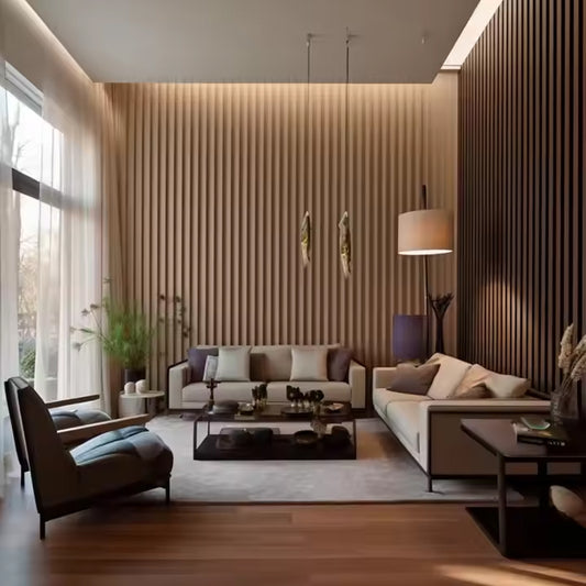 Low Price Wholesale Bamboo Plate Wall Cladding Indoor Solid Wood Cladding Interior Wpc Fluted Wall Panels-海智集-